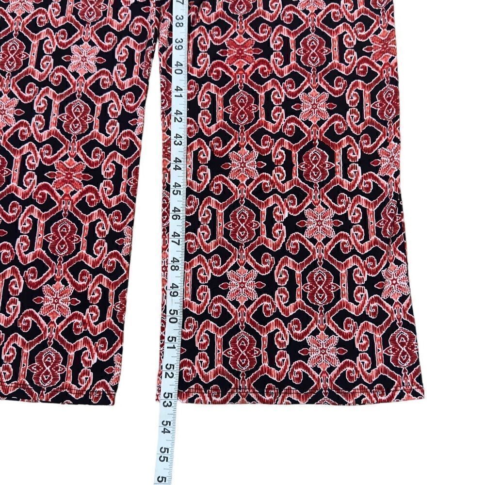 ENFOCUS Studio Red Black Print Sleeveless Jumpsuit Size 10 - Picture 11 of 16